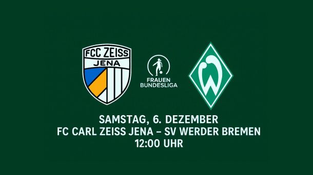SV Werder Bremen trifft in Jena auf Tabellenletzten I Nordklassiker der&nbsp;B-Juniorinnen