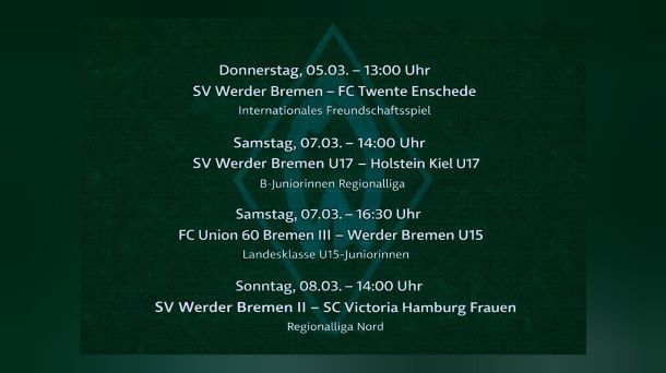 Werder-Frauen und Juniorinnen vor wichtigen&nbsp;Aufgaben