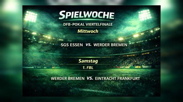 Pokalspiel, Bundesliga und Nachwuchs: Mehrere Teams des SV Werder Bremen im&nbsp;Einsatz