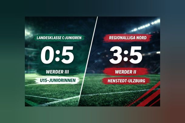 U15-Juniorinnen mit klarem Sieg I Werder II verliert gegen Henstedt-Ulzburg