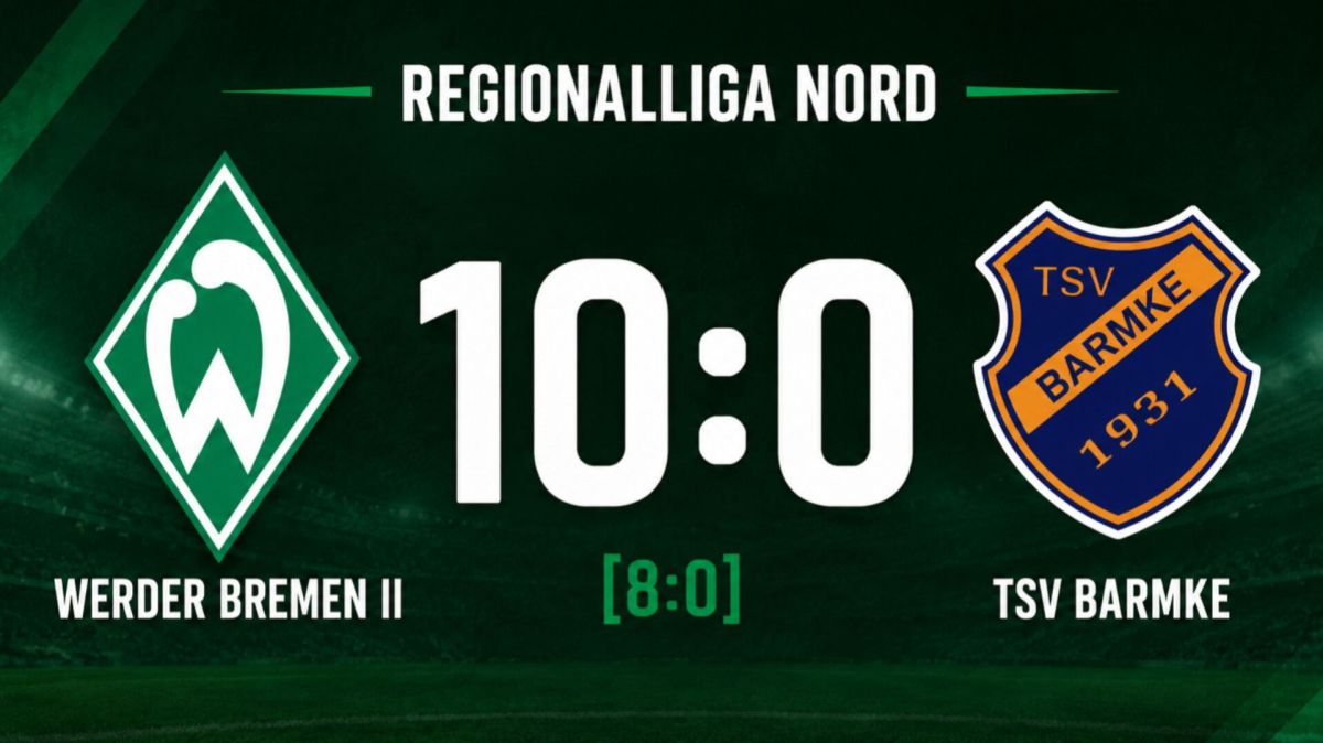 Dominanter Sieg von Werder Bremen II in der Regionalliga&nbsp;Nord