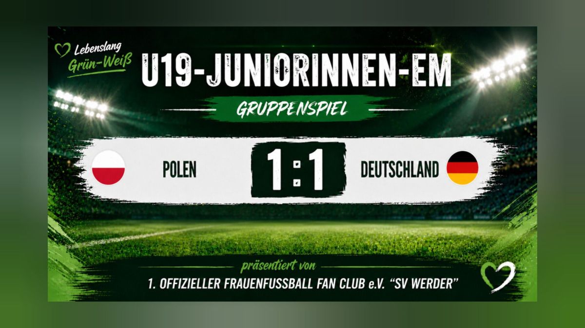 Nicht glänzend, aber wichtig: U19 bleibt nach 1:1 gegen Polen im&nbsp;Rennen