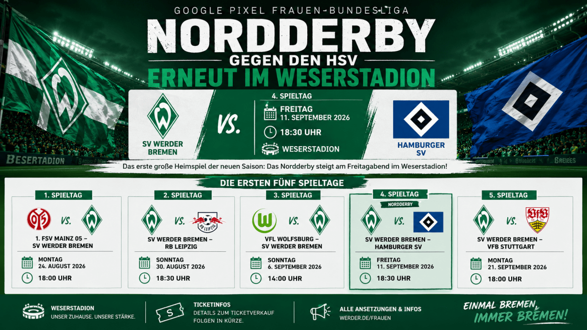 Nordderby gegen den HSV erneut im&nbsp;Weserstadion